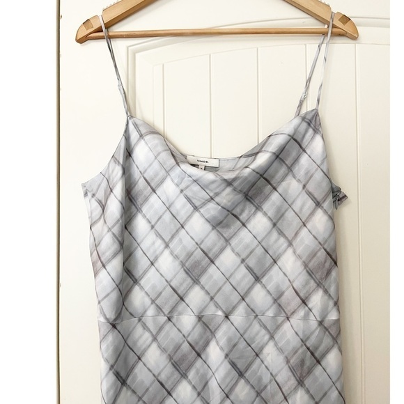 Vince Plaid Cowl Neck Slip Dress - Picture 4 of 10